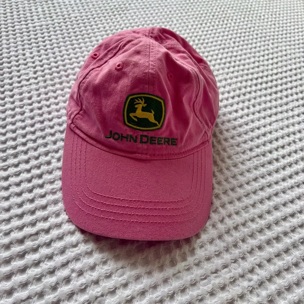 John Deere Youth (Age 5-10) Girl’s Pink Logo Baseball Hat Cap